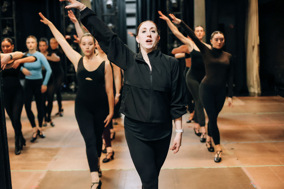 Katie Walker leading the class through choreography
